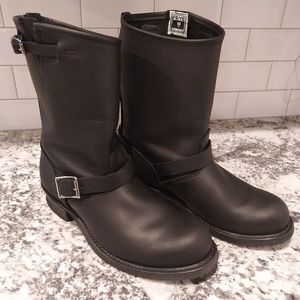 Men's Frye 12R Engineer Boots Black Motorcycle 11D
